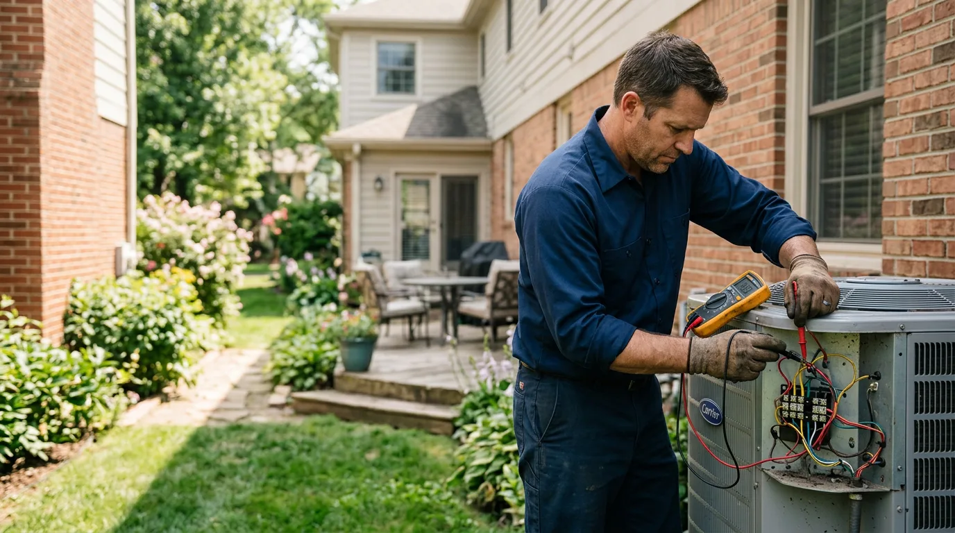 HVAC technician working near Charlotte, TX